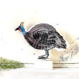 Guineafowl pottery ornament image 2