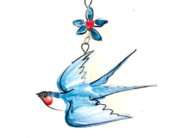 Swallow Pottery Ornament
