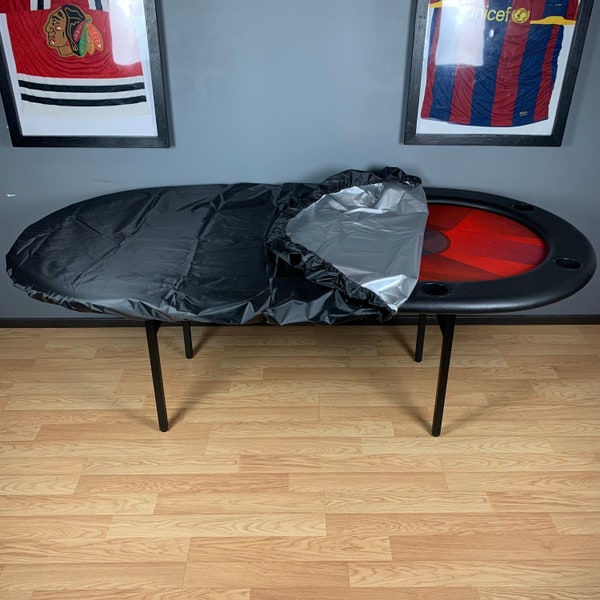 Poker Tischdecke Wasserdicht Staub Sonnenschutz 96"x 100 cm Aufbewahrung elastisch verstellbar