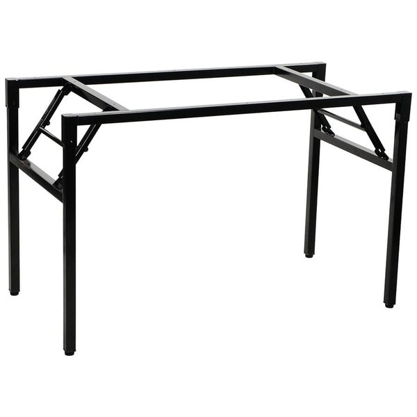 Pieds de table de poker 120x60 cm Métal pliable avec cadre stable Durable réglable Noir Portable Pieds de table