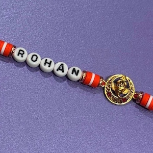 Personalised Ganesh Rakhi | Handmade Ganpati Bracelet | Luxury Rakshabandhan Rakhi | Custom Traditional Rakhi for Brother | Elegant