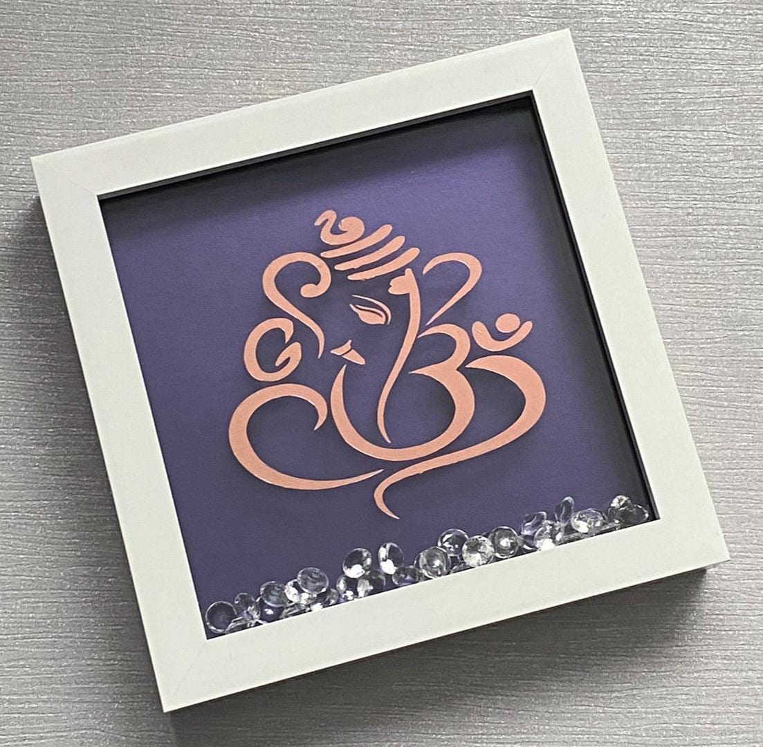 Ganesh Wall Art Spiritual Gift Diwali, Housewarming, Wedding Gift Favour Hindu Decor Ganesh Blesing Handmade Ganesh Keepsake