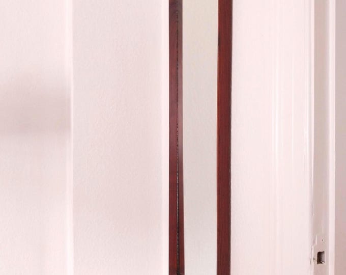 Danish rosewood mirror full length mid century modern mirror vintage rosewood mirror tall Scandinavian mirror entryway 1960s