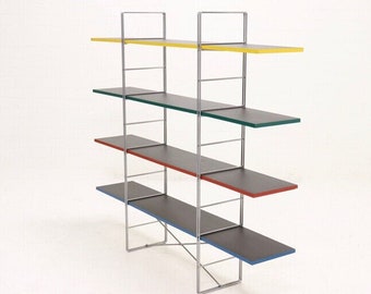 Ikea Enetri shelf, vintage wire bookshelf black, niels gammelgaard, Bauhaus shelf, black shelving system, floating shelves