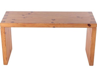 Banc en pin Aksel Kjersgaard, banc vintage en bois, table de chevet minimaliste danoise, banc scandinave, banc Mcm, petit guéridon