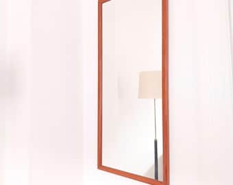 Scandinavian teak mirror tall mid century mirror vintage teak mirror full length mirror vintage entry mirror teakwood