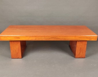 Low coffee table wood, mcm coffee table, vintage wooden table, beech wood table small, Swedish end table, pine coffee table, mid century