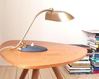 Mid Century Schreibtischlampe Messing Tischlampe skandinavisch schwarz Schreibtischlampe Metalllampe 1960er Jahre Schreibtischlampe