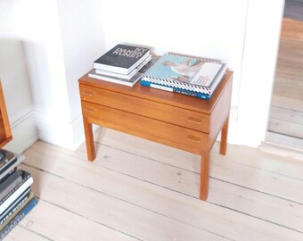 Timeless Teak Scandinavian Side Table with Drawer - Vintage Timeless Teak Scandinavian Side Table with Drawer - Vintage