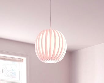 Pendelleuchte rund mid century Deckenleuchte weiß Kugelleuchte Retro Pendelleuchte Runde Wandlampe