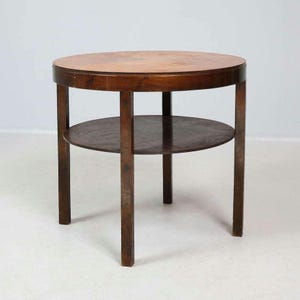 Swedish 1930s side table art deco end table birchwood coffee table small mid century end table round Scandinavian furniture 30s coffee table