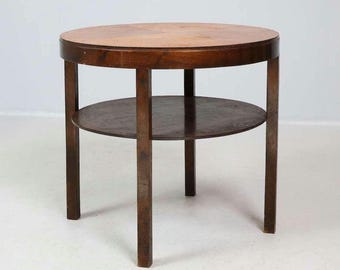 Swedish 1930s side table art deco end table birchwood coffee table small mid century end table round Scandinavian furniture 30s coffee table