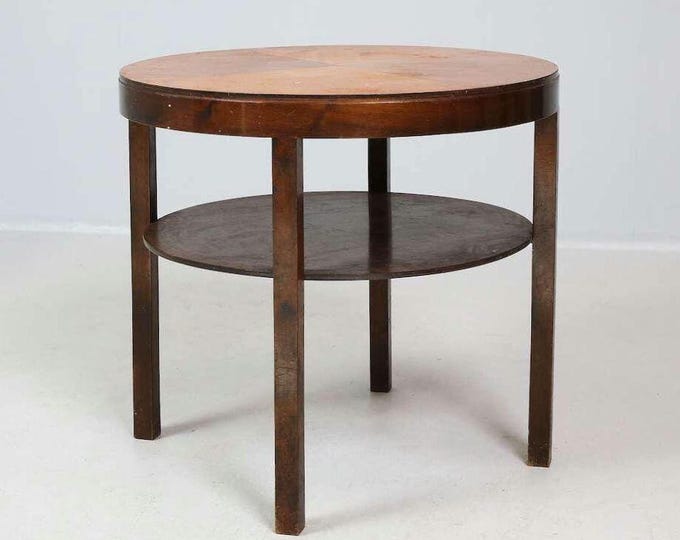 Swedish 1930s side table art deco end table birchwood coffee table small mid century end table round Scandinavian furniture 30s coffee table