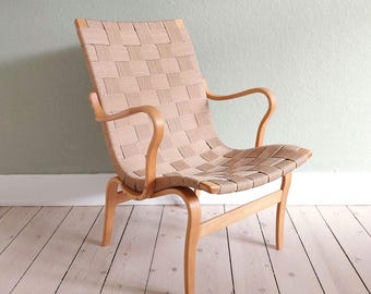 BRUNO MATHSSON/オットマン ウッド BEG Bruno Mathsson Chair Scandinavian Lounge Chair Mid Century