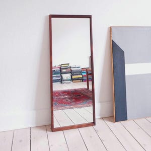 Aksel Kjersgaard rosewood mirror Danish teak mirror mid century entry mirror wooden mirror bedroom teak mirror tall Scandinavian mirror 60s