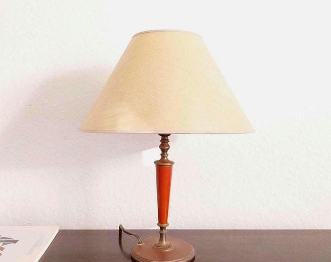 Erik Tidstrand vintage brass table lamp with shade mid century table lamp original 30s light antique table lamp Scandinavian art noveau lamp