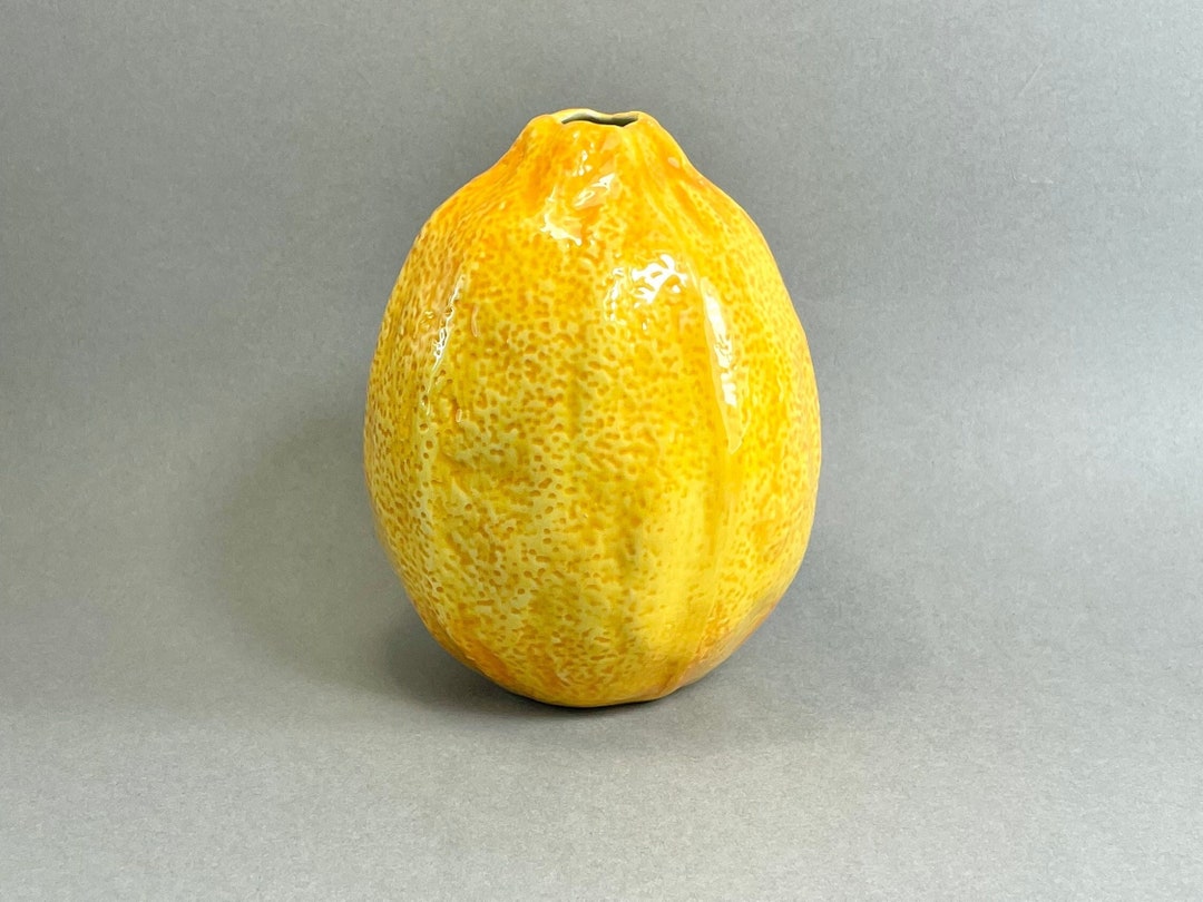 Vase Limone Zitronenvase Vase in Form einer Zitrone aus Etsy.de
