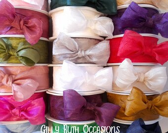 5 Meters of  Bertie's Bows Silky Crush Ribbon Faux Silk Bridal Floristry Wedding Craft Home Decor Gift Wrap 38mm