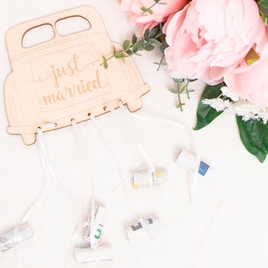 Geschenkkarte Holz | Geldgeschenk Hochzeit | Auto | Just married