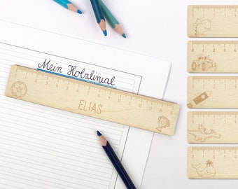 Holz-Lineal personalisiert | Jungs
