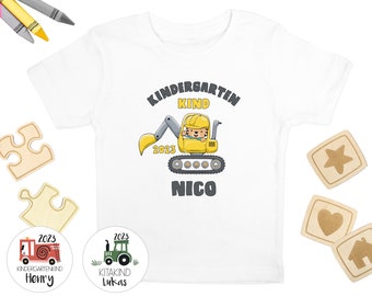 Kindergartenshirt | Maschinen | Kindergarten | Kita | Wunschname