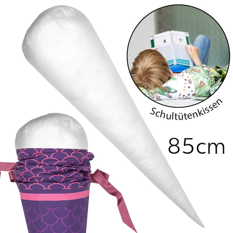 Schultütenkissen Kuschelkissen-Inlett Kissenfüllung für Schultüte 85cm image 1