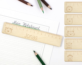 Holz-Lineal personalisiert | Tiere