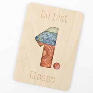 Geschenkkarte Holz | Geldgeschenk | Schulstart | Du bist erste Klasse