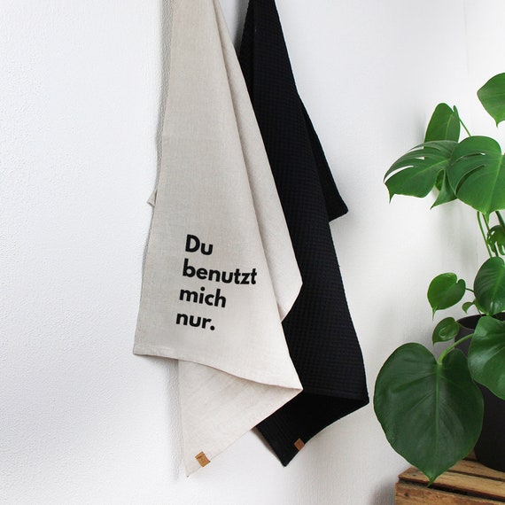 2erSet Geschirrhandtuch Spruch Du benutzt mich nur Etsy.de