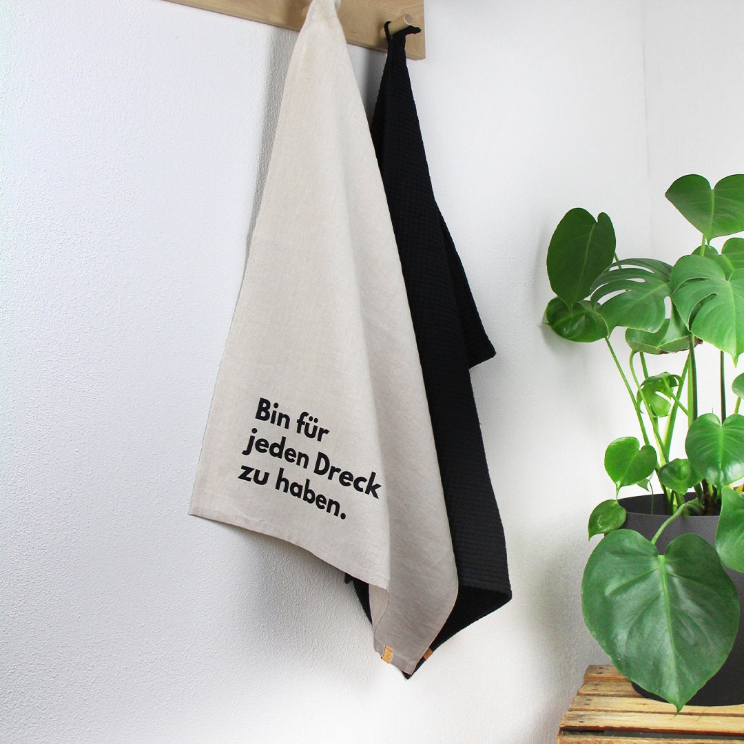 2erSet Geschirrhandtuch Spruch Für jeden Dreck... Etsy.de