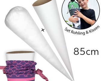 Set Schultüten Rohling + Kissen | 85 cm
