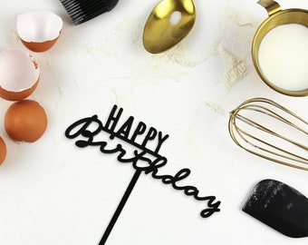 Cake Topper Acryl | Happy Birthday | 2 Schriften
