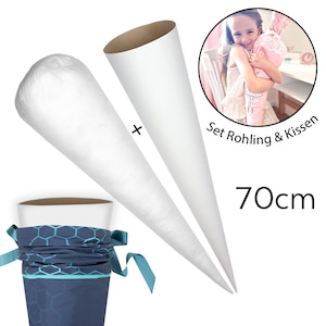 Set Schultüten Rohling + Kissen | 70 cm