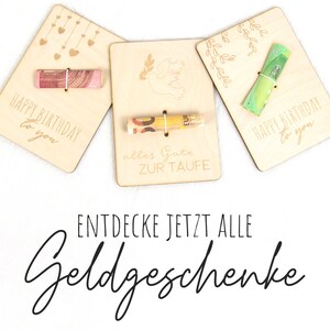 Geschenkkarte Holz Geldgeschenk Taufe Arche Noah Wunschname und Datum image 5