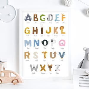 Kinderposter | Das Alphabet - Tierbuchstaben