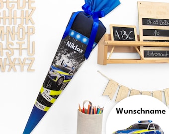 Schultüte aus Stoff | Polizei | Wunschname | 70cm / 85cm