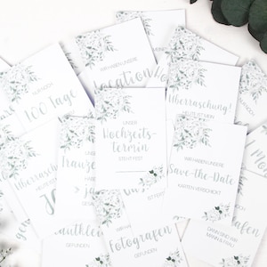 Meilensteinkarten Set | Hochzeit | Romantisch | 24 Stk. | Geschenk zur Verlobung