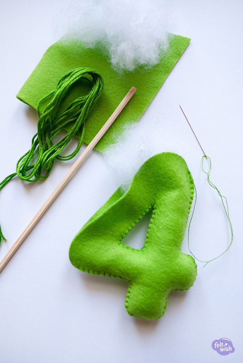 Numbers Using Felt Felt Numbers Set, Montessori Counting Toy, Handmade Educational Toy for ...
