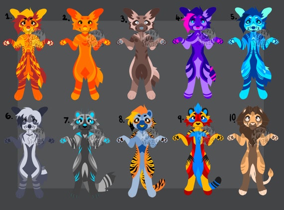 Digital Adopt Furry Art Fursona Character Adopts Design 