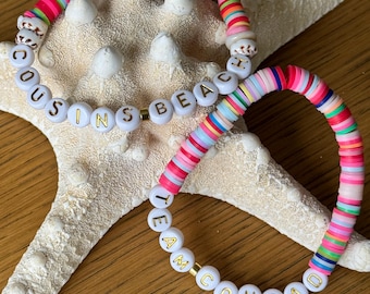 Personalized name bracelets- Summer I turned Pretty inspired Jewelry- Team Conrad/Team Jeremiah
