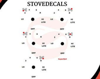 LCG3611ST LG Stove Decals - 2 sets -  Fits LG model LCG3611ST - LG Stove Decals