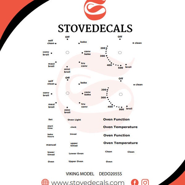 Viking Oven Decal Etsy