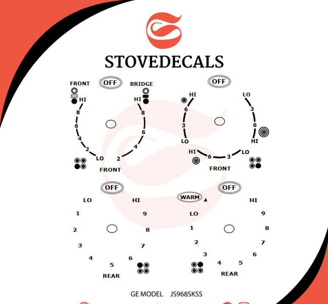 ge stove decal