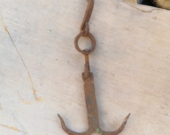 Hand forged Hook / Iron hook / Antique hook / Wrought iron hook / Rustic hook / Metal hook / Wall hook / Coat hooks / Hand made hook /