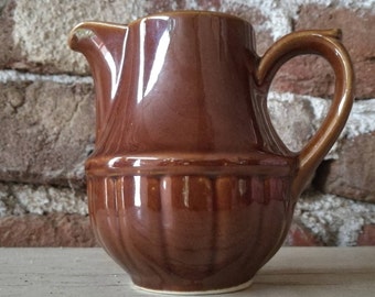 Christmas gift Vintage retro glazed terracotta Milk jug from the 60's Made in England