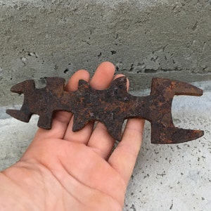 Lots in 1 wrench / Equipment Tool /Vintage Bicycle Wrench Bike /Vintage Steel /Garden assistant /Оld metal wrench /Metal Tool /Vintage decor