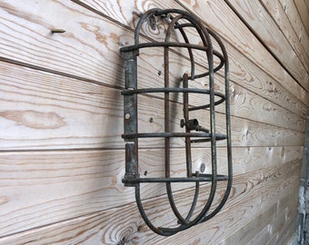 Lampenrooster / Industrieel rooster / Metalen rooster / Oude grille / Barbecuelamp / Tuinlamp / Lampbescherming / Decoratief rooster / Verlichting van gebouwen