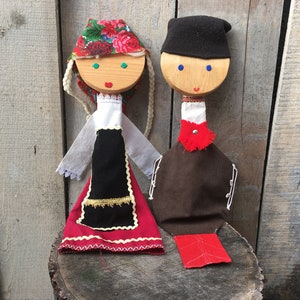 Handmade Dolls / Wooden dolls / Folklore clothing / Wall Decor /Home decor /Gift idea /Door decoration /Garden decor /Decor for the barbecue