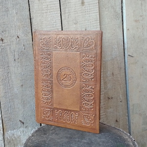 Leather folder / Document folder / Office folder / School folder /Unique folder /Business handbag / Brown leatherette folder /Vintage folder