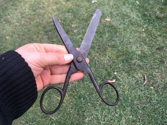 Antique Large Forged Scissors Huge Scissors for Cutting a Thick